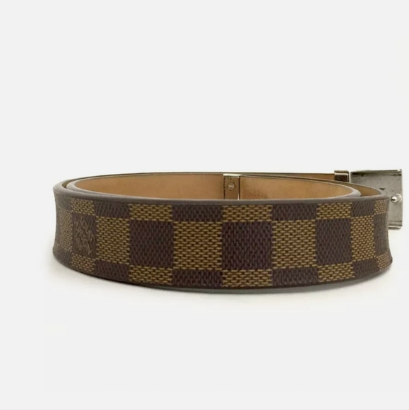 LOUIS VUITTON CEINTURE BROWN LEATHER MENS BELT/C0055 - Picture 3 of 11
